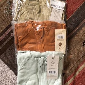 Goumi footies set of 3, size 6-12 months NWT!!